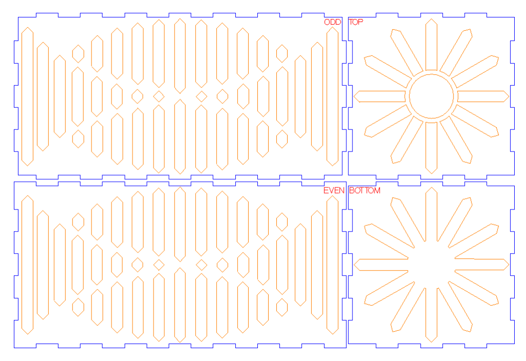 Lamp laser cutting lines